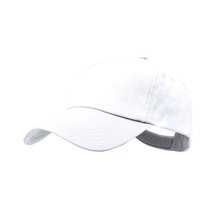 Gorra algodón niño de 5 paneles y cierre de velcro Blanco