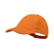 Gorra algodón peinado 6 paneles con cierre de velcro Naranja