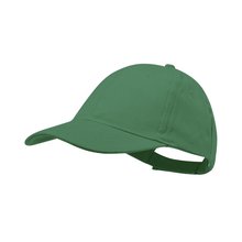 Gorra algodón peinado 6 paneles con cierre de velcro Verde