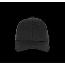 Gorra de algodón reciclado 6 paneles Black