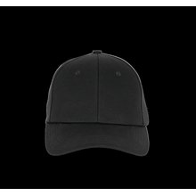 Gorra de algodón reciclado 6 paneles Negro