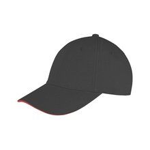 Gorra básica de algodón Black / Red