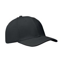 Gorra de béisbol de algodón cepillado Negro