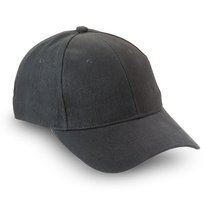 Gorra de béisbol en algodón grueso con cierre hebilla metal Negro