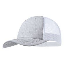 Gorra Bicolor de Poliéster y Rejilla 6P Blanco