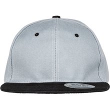 Gorra bicolor con visera plana Gris