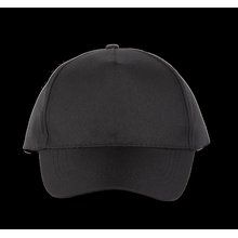 Gorra de poliéster 5 paneles cierre velcro Black