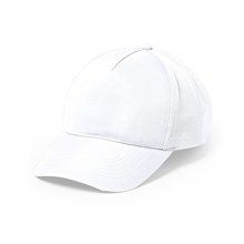 Gorra rejilla de 5 paneles con cierre de botones Blanco