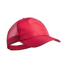 Gorra rejilla de 5 paneles en microfibra de poliéster Rojo