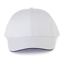 Gorra sandwich 6 paneles Blanco