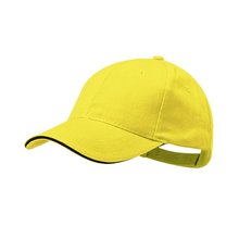 Gorra sandwich algodón peinado de 6 paneles  Amarillo