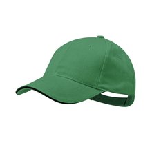 Gorra sandwich algodón peinado de 6 paneles  Verde