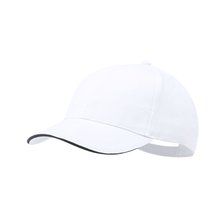 Gorra Sandwich Algodón Peinado Blanco