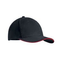 Gorra sándwich de béisbol en algodón grueso con cierre hebilla metal Rojo