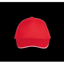 Gorra con sandwich contrastado Rojo