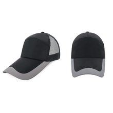 Gorra Transpirable Visera Larga 3 Paneles Negro