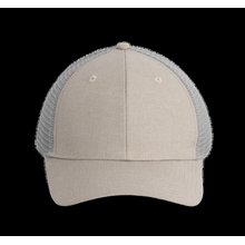 Gorra Trucker visera curva y rejilla Beige / Gris