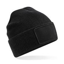 Gorro acrílico con parche extraíble Black