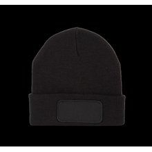 Gorro dobladillo con Parche Black