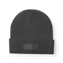 Gorro con etiqueta exterior personalizable Gris