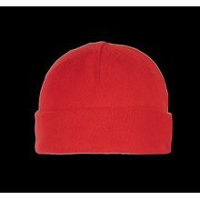 Gorro micropolar con dobladillo Rojo 55 cm