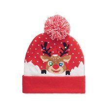 Gorro Navideño 6LED Rojo