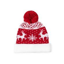 Gorro Navideño con Pom Pom a Juego Roj