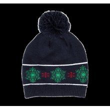 Gorro navideño con pompón Azul