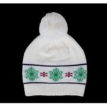 Gorro navideño con pompón Blanco