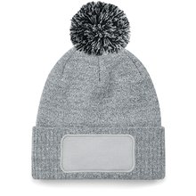 Gorro con pompón bicolor Gris