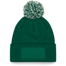 Gorro con pompón bicolor Verde