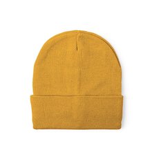 Gorro de punto elástico con dobladillo Amarillo