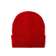 Gorro de punto elástico con dobladillo Rojo