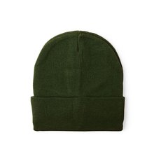 Gorro de punto elástico con dobladillo Verde