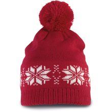 Gorro de punto con estrellas Cherry Red