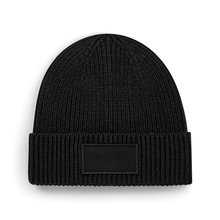 Gorro de punto con parche Negro