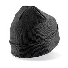 Gorro reciclado con parche de algodón Black