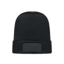 Gorro unisex de poliéster RPET Negro