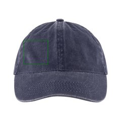 Gorra de algodón con efecto lavado | Frontal izquierdo | 40 x 40