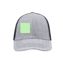 Gorra Bicolor de Poliéster y Rejilla 6P | En un panel