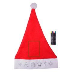 Gorro Navidad con 4 Ceras para Colorear | Frontal