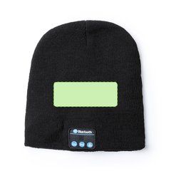 Gorro de poliéster con conexión bluetooth | Centrado en el frente