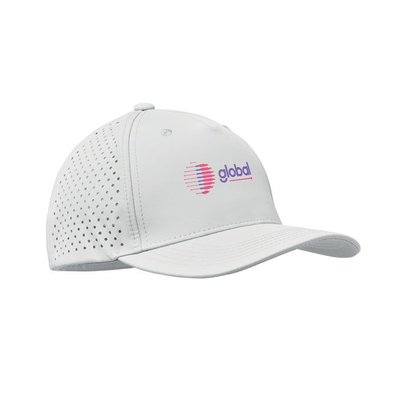 Gorra 5 paneles ventilada secado rápido