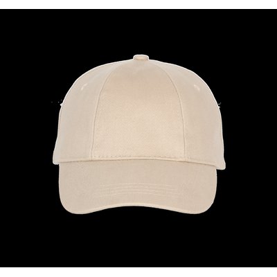 Gorra 6 paneles algodón Beige