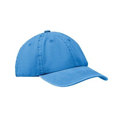 Gorra 6 paneles algodón lavado Azul Royal