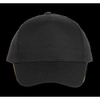 Gorra ajustable mediante tira autoadhesiva Black