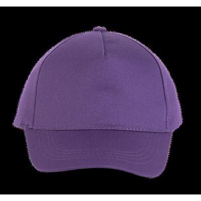 Gorra ajustable mediante tira autoadhesiva Purple