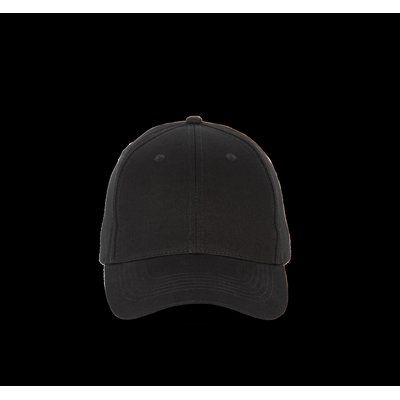 Gorra de algodón 6 paneles ajustable Black