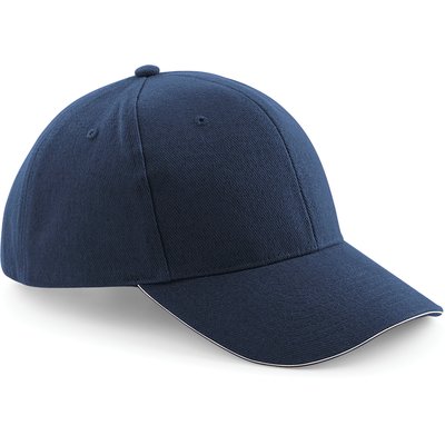 Gorra de algodón 6 paneles Azul / Gris