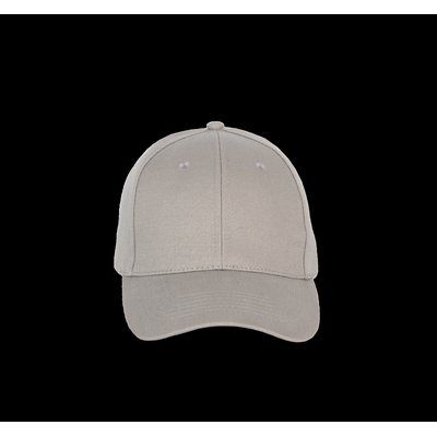 Gorra de algodón con 6 paneles y cierre ajustable Light Grey